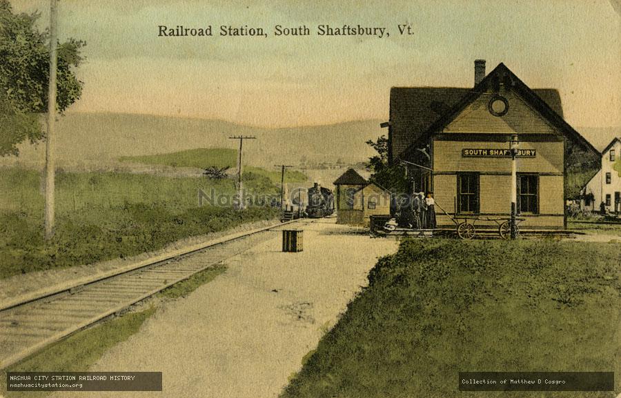 Postcard: Railroad Station, South Shaftsbury, Vermont
